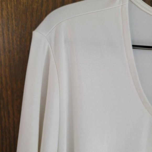 Christopher and Banks Silky White Tunic Top Size 1X - Picture 3 of 7